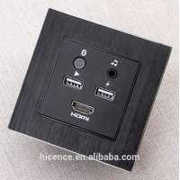 Modern Hotel Hdmi Multi Media Hub Panel Bluetooth Audio USB Wall Socket