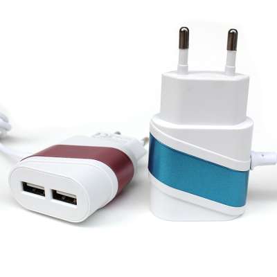 New style LED light Universal travel charger adapter mobile phone charger with V8 android micro USB cable